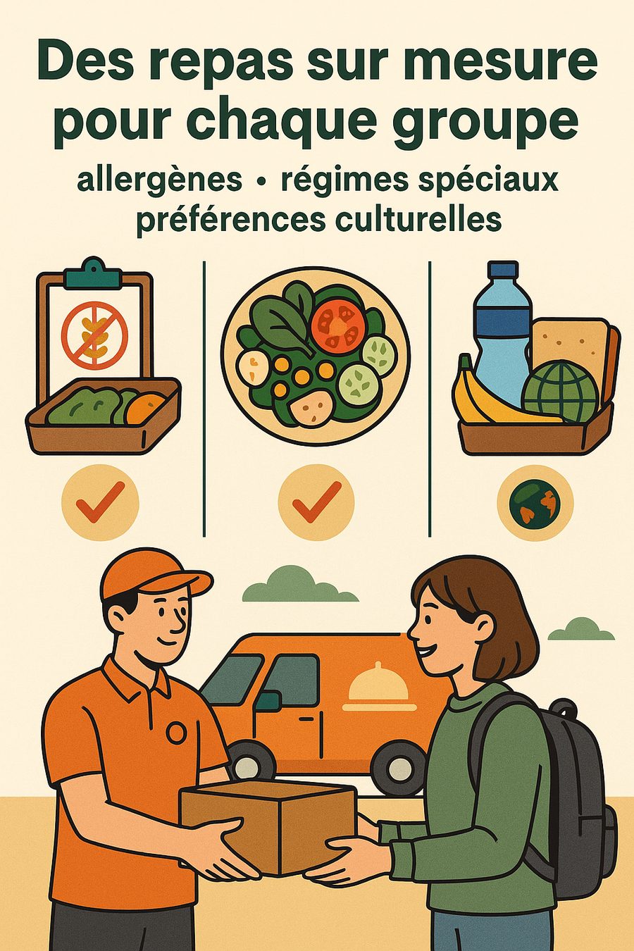 Des repas sur mesure pour chaque groupe : allergènes, régimes spéciaux, préférences culturelles
