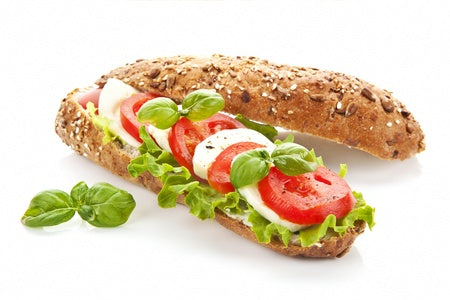 Sandwich baguette mozzarella
