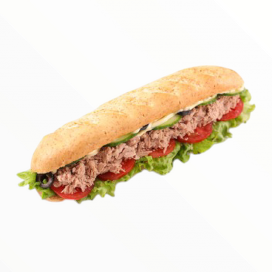 Sandwich baguette au thon