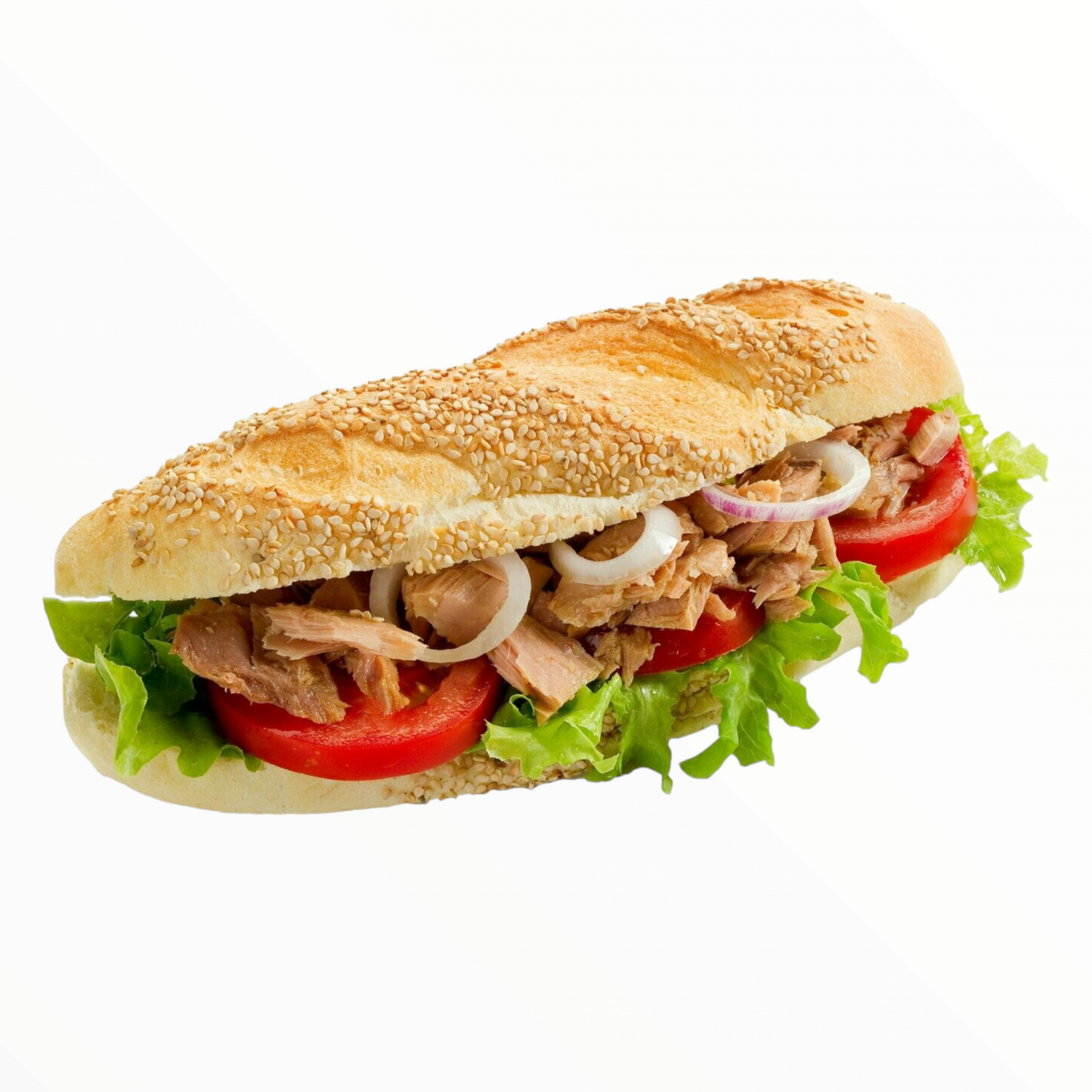 Sandwich baguette poulet crudités